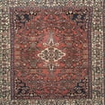 thumbnail image 1 of Ahgly Company Indoor Square Traditional Orange Salmon Pink Persian Area Rugs, 4' Square, 1 of 6