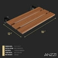 thumbnail image 5 of Swcorp AC-AZ202MB 18.7 in. Bohemian Teak Wall Mounted Folding Shower Seat in Matte Black, 5 of 7