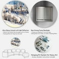 thumbnail image 5 of Designart 'Country Road In Winter Times Landscape I' Traditional Circle Metal Wall Art 23x23 - Disc of 23, 5 of 5