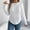 White, variant on Knitted Sweater Women Long Sleeves Sweatershirt Crew Neck Solid Color Sweatshirts Wine Size L