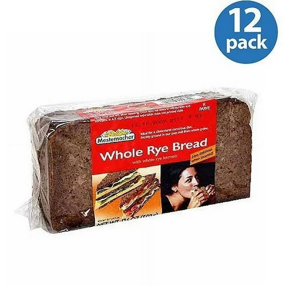 Mestemacher Whole Rye Bread, 17.6 Oz, (pack of 12)