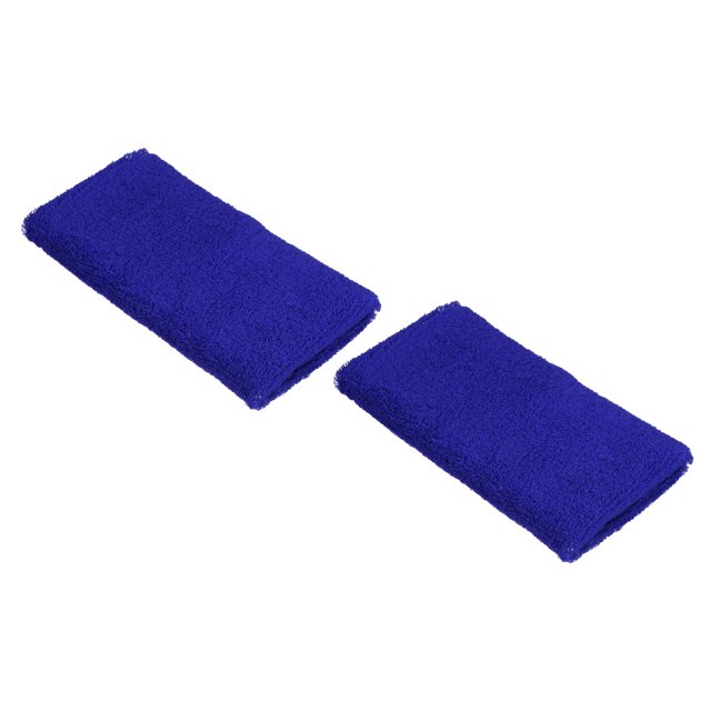 Unique Bargains Bracelets de Sport 8x15cm Absorbants en Éponge, Bleu Foncé 2 Pack