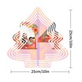 thumbnail image 7 of Metal Hanging Christmas Tree - Shaped Wind Decorations - Floral Design with Intricate Lines Perfect for Garden Spinners & Yard Decor, 7 of 7