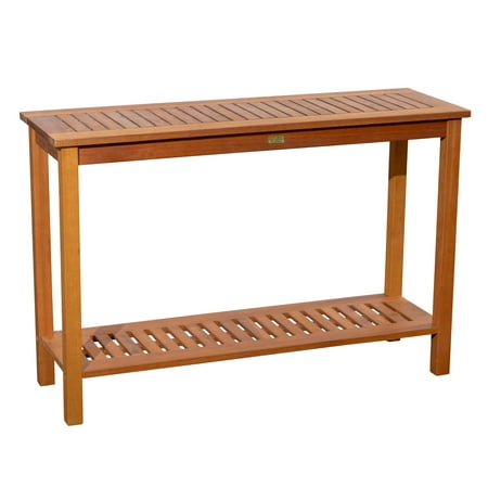 DTY Outdoor Living Longs Peak Eucalyptus Console Table  Natural Oil