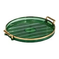 thumbnail image 3 of Round Serving Tray Decorative Tray Plate Dessert Tray Food Tray Cosmetic Perfume Green, 3 of 7
