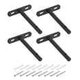 thumbnail image 1 of Soporte de estante flotante montado en la pared Uxcell 4Pack de 4 pulgadas, soporte de estante ciego, negro, 1 of 7