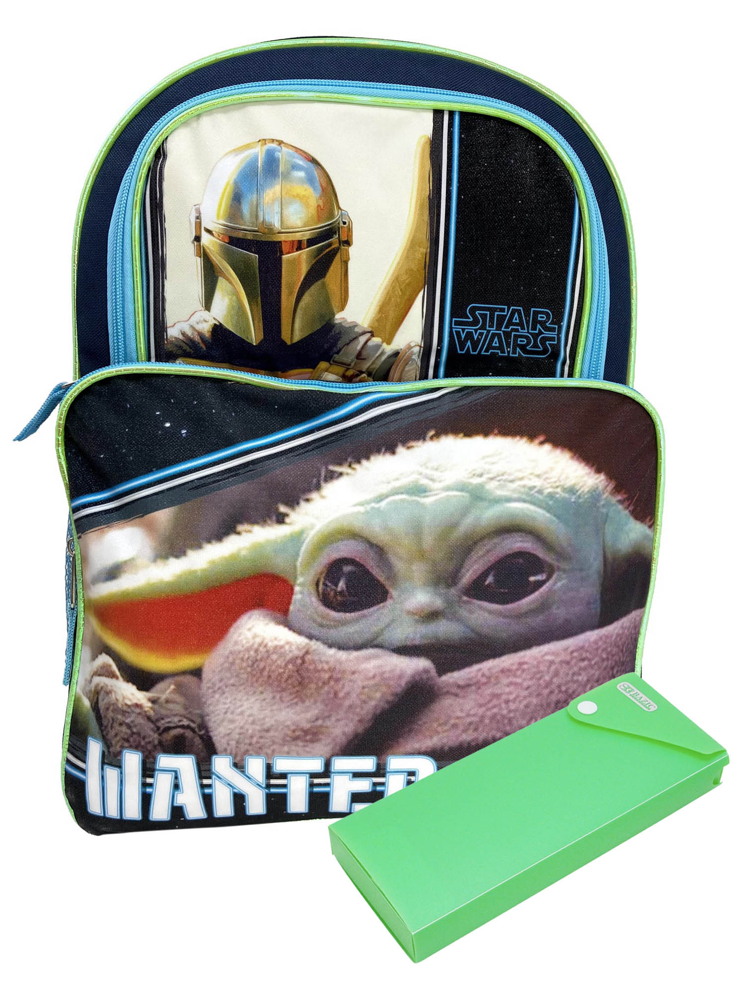 Star Wars Disney Star Wars Cargo Backpack 16 Wanted Baby Yoda W Sliding Pencil Case Set Walmart Com Walmart Com