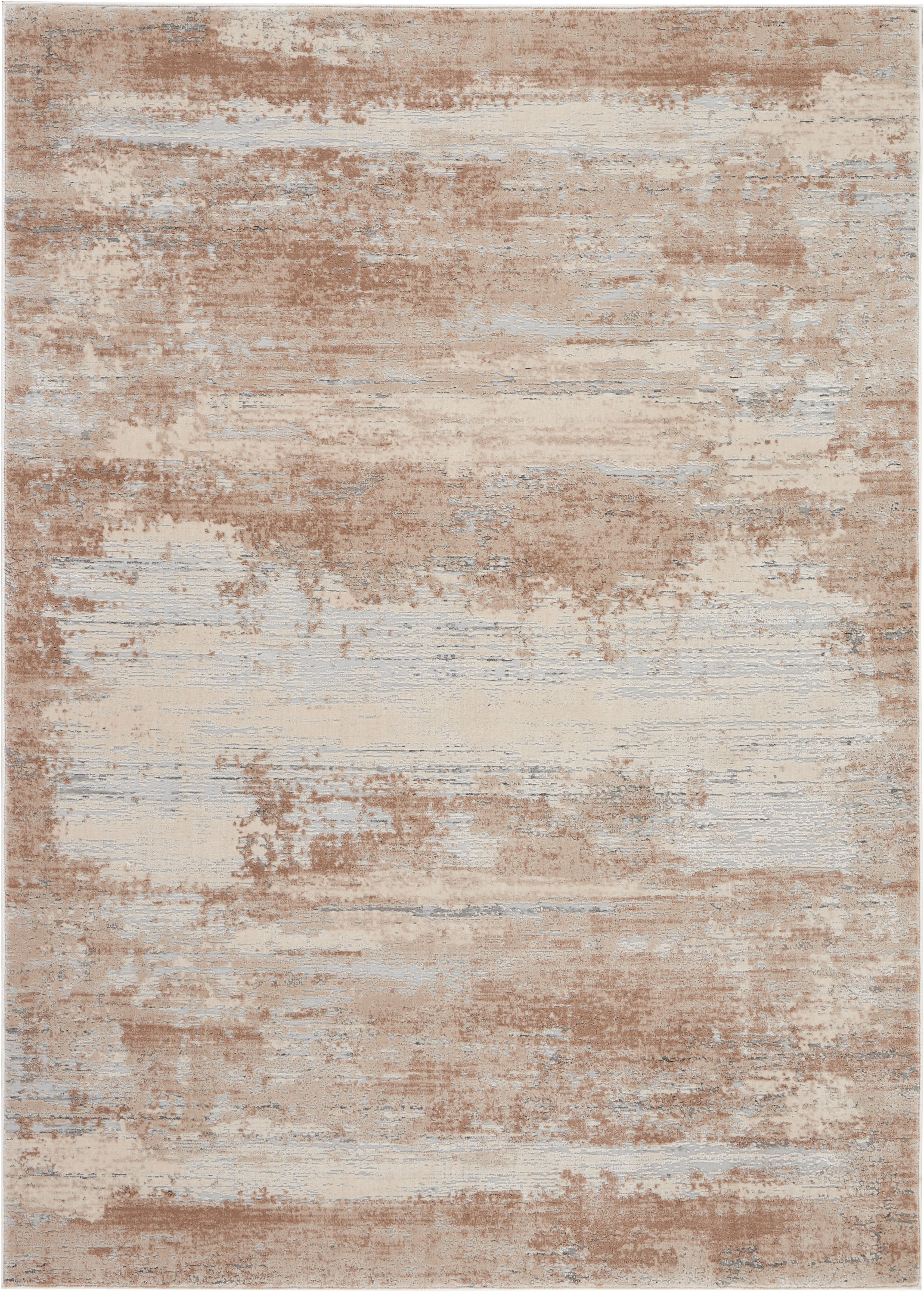 Nourison Rustic Textures Abstract Beige Area Rug