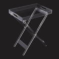 thumbnail image 5 of Clear Acrylic Folding Table Bedrooms Snack Tray Sofa Coffee Tea Side & End Table, 5 of 11
