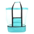 thumbnail image 1 of Bolsa de almacenamiento de comestibles, bolsa de playa de malla liviana, cómoda, impermeable, con bolsa térmica aislada desmontable, cremallera para a,Bolsa de malla para acampar en la playa Bolsa de, 1 of 7