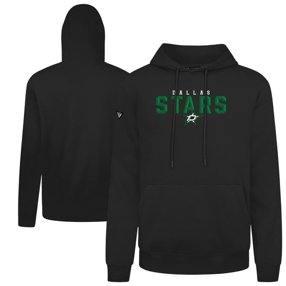 Men's Levelwear Black Dallas Stars Podium Carve Pullover Hoodie