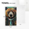 thumbnail image 4 of WYYP Bear Graffiti Art Soft Bath Towel - 2 Pack Kitchen Towels for Kitchens, Bathrooms, Showers 27.5*16in, 4 of 6