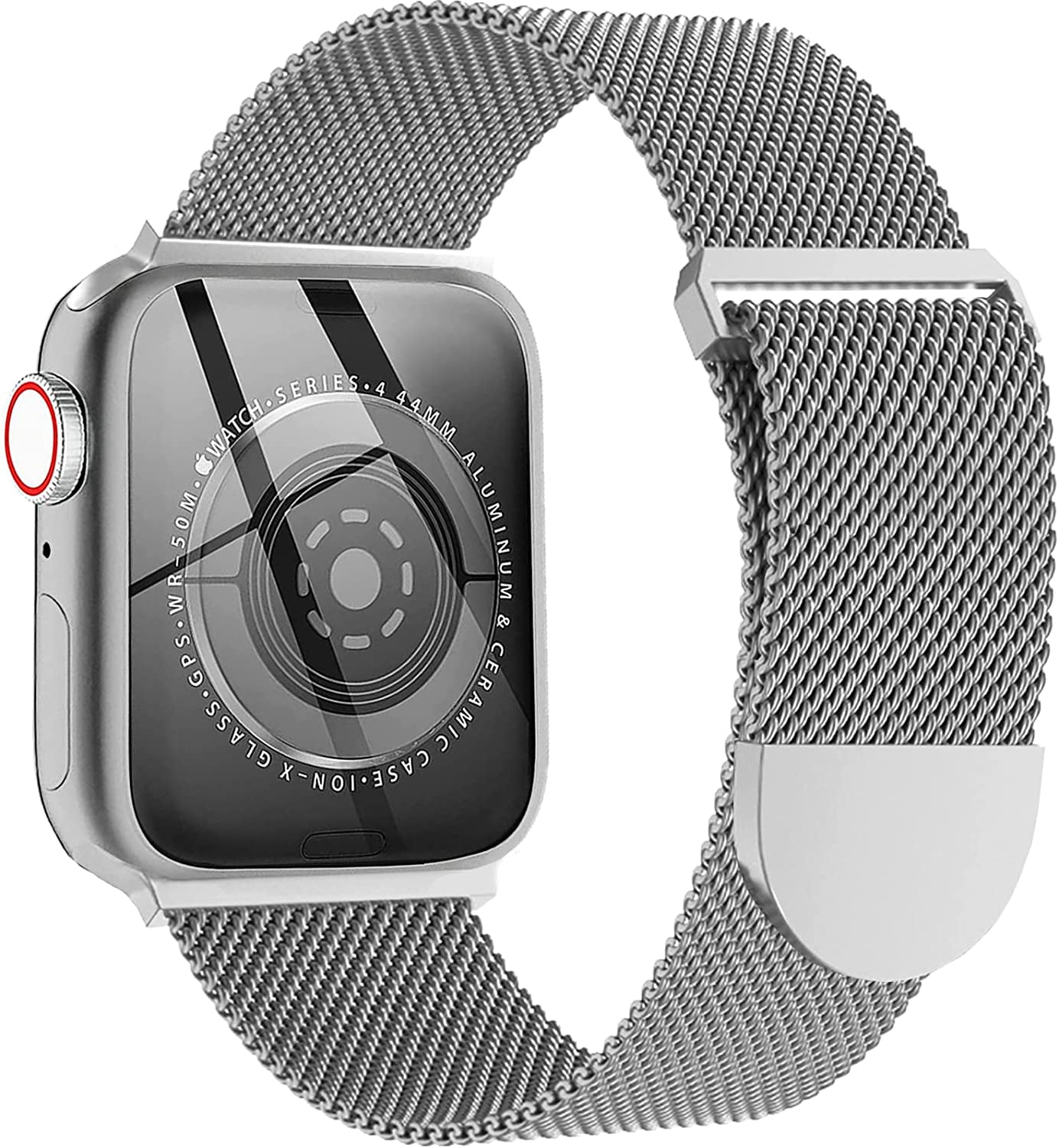 Mesh Metal Band Stainless Steel Magnetic Compatible with Apple