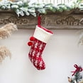 thumbnail image 2 of Search for new Christmas decorations, knitted Christmas stockings, wool socks, red and white elk gift bags, children's gift bags (small tree socks), 2 of 5