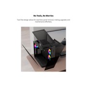 MONTECH KING 65 PRO ATX Mid Tower Gaming PC Case, Dual Chamber, High Airflow Mesh Panels, Supports RTX 40 Series, 3 Pre-Installed ARGB Fans, Tool-Free Access, Tinted Glass - Black