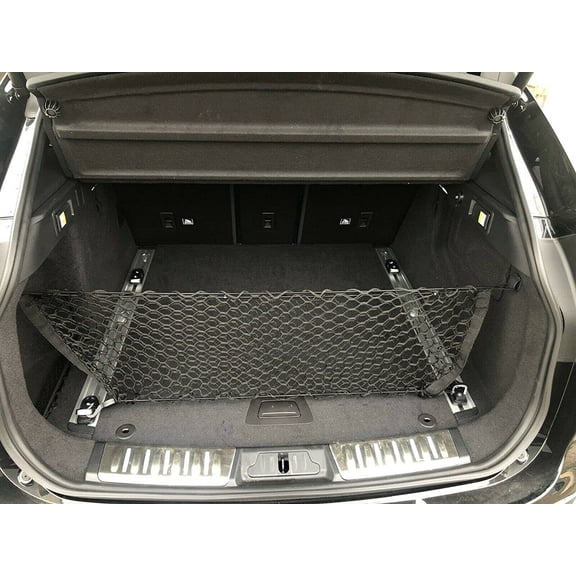 EACCESSORIES EA Rear Trunk Organizer Cargo Net for Jaguar F-PACE 2017-2023 – Envelope Style Cargo Net – Premium Mesh Car Trunk Organizer Vehicle Carrier Storage – Compatible Jaguar F-PACE 2017-2023
