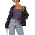 thumbnail image 2 of Biekopu Women's Summer Slim Sling Vest Sleeveless Backless Low Cut Lace Trim Skinny Casual Camisole, 2 of 6