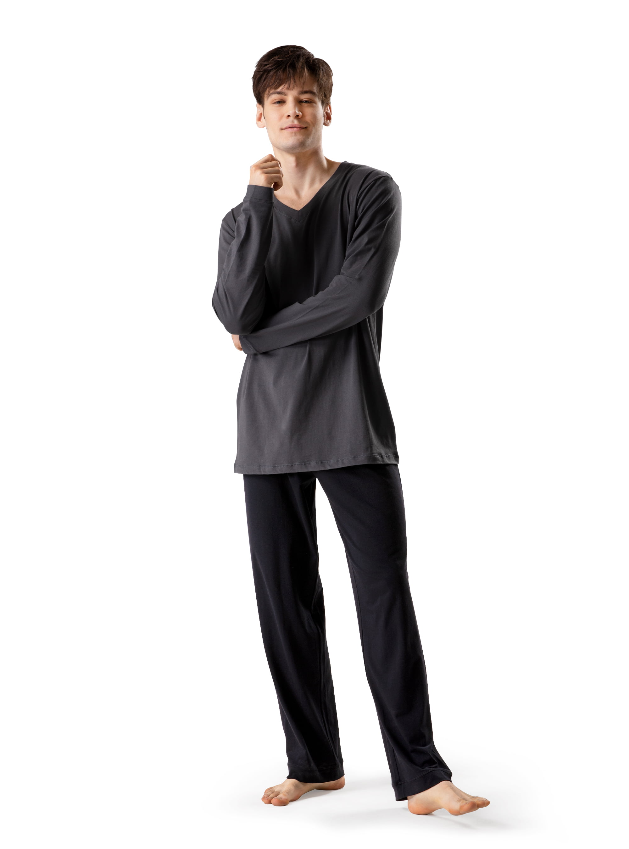 DAVID ARCHY Men's Pyjamas Lounge Pants Men's Loungewear Breathable and Comfortable Loungewear Bottoms