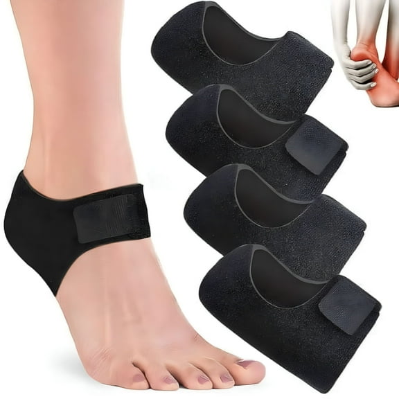 XIRQI Heel Cushion, (4PCS) Gel Heel Cups for Heel Pain Plantar Fasciitis, Heel Pads Great for Aching Feet, Tendinitis, Bone Spur