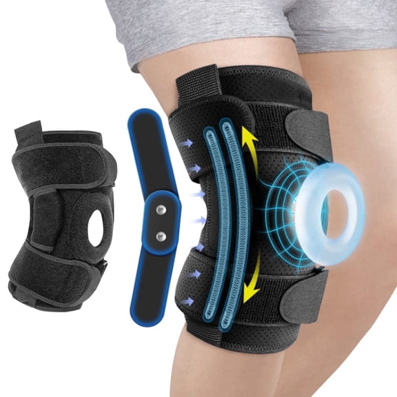 Knee Brace with Side Stabilizers & Patella Gel Pads for Maximum Knee Pain Support and fast recovery for men and women