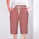 thumbnail image 1 of Puntoco Pantalones cortos de verano para mujer, moda 2024, pantalones cortos para mujer, pantalones casuales, pierna recta, cordón, cintura elástica, pantalones sueltos y cómodos con bolsillos, 1 of 5