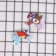 thumbnail image 4 of Pinzas para el cabello JAMW con lazos navideños para niña Santa árbol de Navidad y gorra estilos de alce, 4 of 5