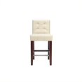 thumbnail image 1 of Safavieh Tabouret Thompson en Cuir Bicasté 24" Beige, 1 of 5