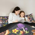 thumbnail image 4 of jejeloiu Wild Fungus Mushroom 7pcs Bedding Comforter Set,Cute Rustic Flowers Queen Bedding Sets,Kawaii Snail Queen Sheet Sets For Girls Boys,Ultra Soft Home Decor Reversible, 4 of 8