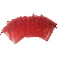 thumbnail image 1 of 30pcs Sheer Organza Favor Bags for Wedding Gift Bags Samples Display Drawstring Rose Pouches， Red， 17*23cm, 1 of 6
