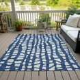 thumbnail image 6 of Addison Rugs Chantille Indoor/Outdoor Transitional Squares Navy Washable Rectangle Rug, 2'6" x 3'10", 6 of 6