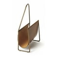 thumbnail image 4 of Brown Leather Magazine Basket, 4 of 6