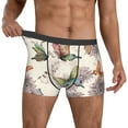 thumbnail image 2 of Cauagu Flying Butterflies-1 Print Boxer Briefs for Men,Comfortable Breathable Men's Underwear Moisture Wicking Underpants -Large, 2 of 8
