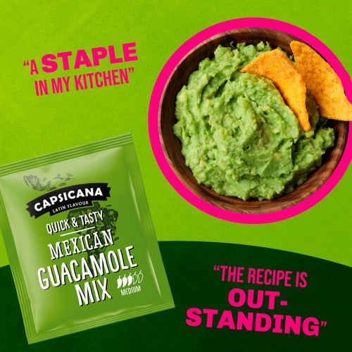 Capsicana Mexican Guacamole Mix Medium 25g, British Import (Pack of 2)