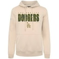 thumbnail image 2 of Men's Levelwear  Khaki Los Angeles Dodgers Podium Protect Pullover Hoodie, 2 of 3