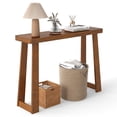 thumbnail image 1 of Costway 43-Inch Console Table, Narrow Long Rubberwood Table Behind the Couch for Hallway Walnut, 1 of 10