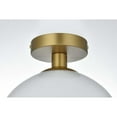 thumbnail image 6 of Living District Baxter 10" Flush Mount Frosted White Shade In Satin Gold, 6 of 9