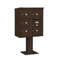 thumbnail image 3 of Salsbury Industries Pedestal Mounted 6 Units 7 Door Front Load 4C Horizontal Cluster Box Unit, 3 of 6