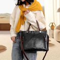 thumbnail image 2 of EnJoCho Ladies Vintage Leather Shoulder Bag Large Capacity Tote Bags Women Crossbody Bag Multi Pocket Shoulder Handbag Trendy Casual Crossbody Bags for Men Women Girl Boy, 2 of 8
