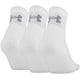 thumbnail image 1 of Calcetines Under Armour de entrenamiento para adultos, algodón, cuartos, blancos, 3 pares, 1 of 6