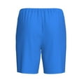 thumbnail image 5 of Naloa Dodgerblue Men's Short Pajama Pants, Lounge Comfort Shorts with Elasticized Waistband and Side Pockets - Medium, 5 of 9