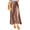 Brown, variant on ZANZEA Women High Waisted Solid Color Casual Satin With-Back-Zipper Skirts
