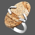 thumbnail image 2 of Natural Picture Jasper 925 Sterling Silver Ring s.8.5 Jewelry R-1504 SDR247133, 2 of 5