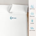 thumbnail image 6 of 800 Thread Count 4 Piece Quality Sheet Set 18 Inch DeepPocket 100% Egyptian Cotton Color White Stripe Size California King, 6 of 6