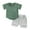 Green, variant on Toddler Baby Boy Summer Clothes Short Sleeve Striped Pocket Tshirt Top Solid Shorts Set Casual Outfits