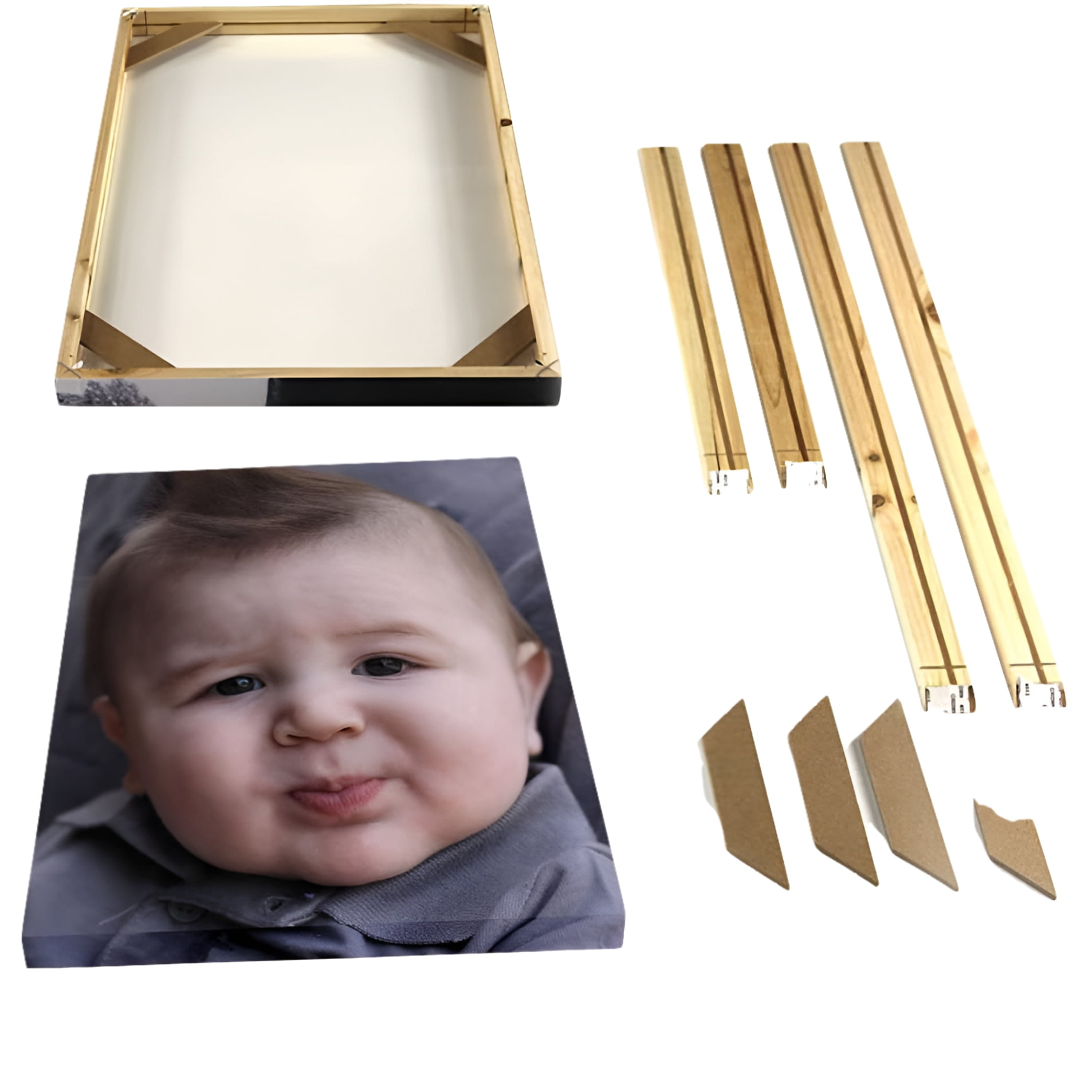 Canvas Frame Kit 30 x40 Inch Stretcher Bar for Oil Painting & Wall Art Gallery Wrap Customized Wooden Art Frames