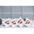 thumbnail image 6 of Ambesonne Rainbow Throw Pillow Cover 4 Pack, Hearts Umbrella Love, 24", Multicolor, 6 of 6