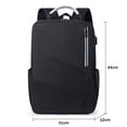 thumbnail image 2 of Mochila de viaje para computadora portátil para hombres, mochila con puerto de carga USB, mochila para computadora, negra, 2 of 6