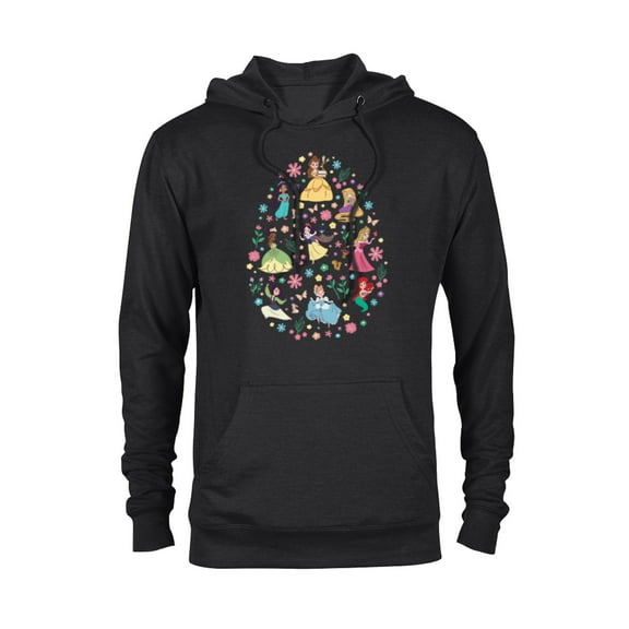 Disney Princess Spring Flower Filled Easter Egg - Pullover Hoodie for Adults - Customized-Black