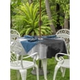 thumbnail image 3 of Outdoor Tablecloth with Umbrella Hole for Patio/Picnic/Party/Camping, Black Abstract Waterproof Table Cloth Round Cover Washable, Grey Geometric Oil Painting Vintage Ombre (Dia 54"), 3 of 8