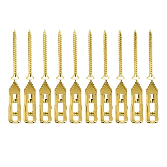 Heavy Duty No Drill Wall Anchors Screw Kit 10 Pack – Self Drilling Drywall Expansion Screws for Mounting Shelves, TV, Cabinets and Home Decor